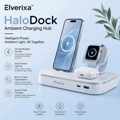Elverixa™ HaloDock Ambient Charging Hub