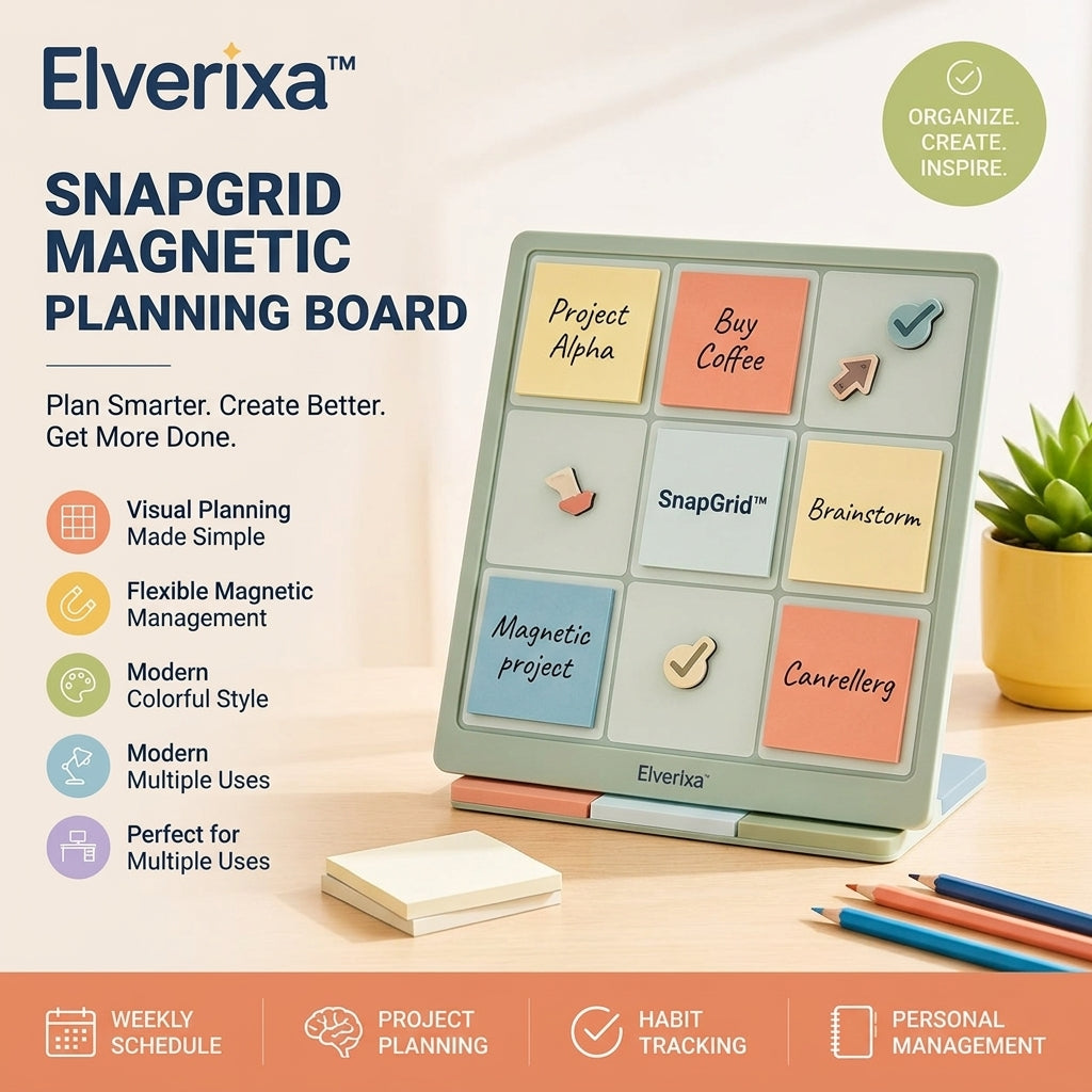 Elverixa™ SnapGrid Magnetic Planning Board