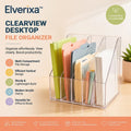 Elverixa™ ClearView Desktop File Organizer