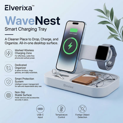 Elverixa™ WaveNest Smart Charging Tray