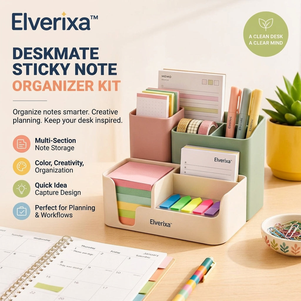 Elverixa™ DeskMate Sticky Note Organizer Kit