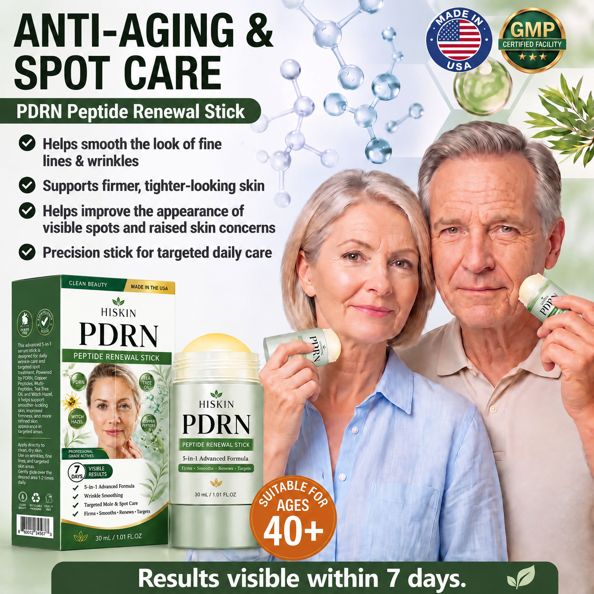 𝑯𝑰𝑺𝑲𝑰𝑵® PDRN Anti‑Aging & Targeted Spot Care(👨‍⚕️Helps Smooth Wrinkles, Support Firmer‑Looking Skin, and Improve The Appearance Of Visible Spots in 7 days🕑)